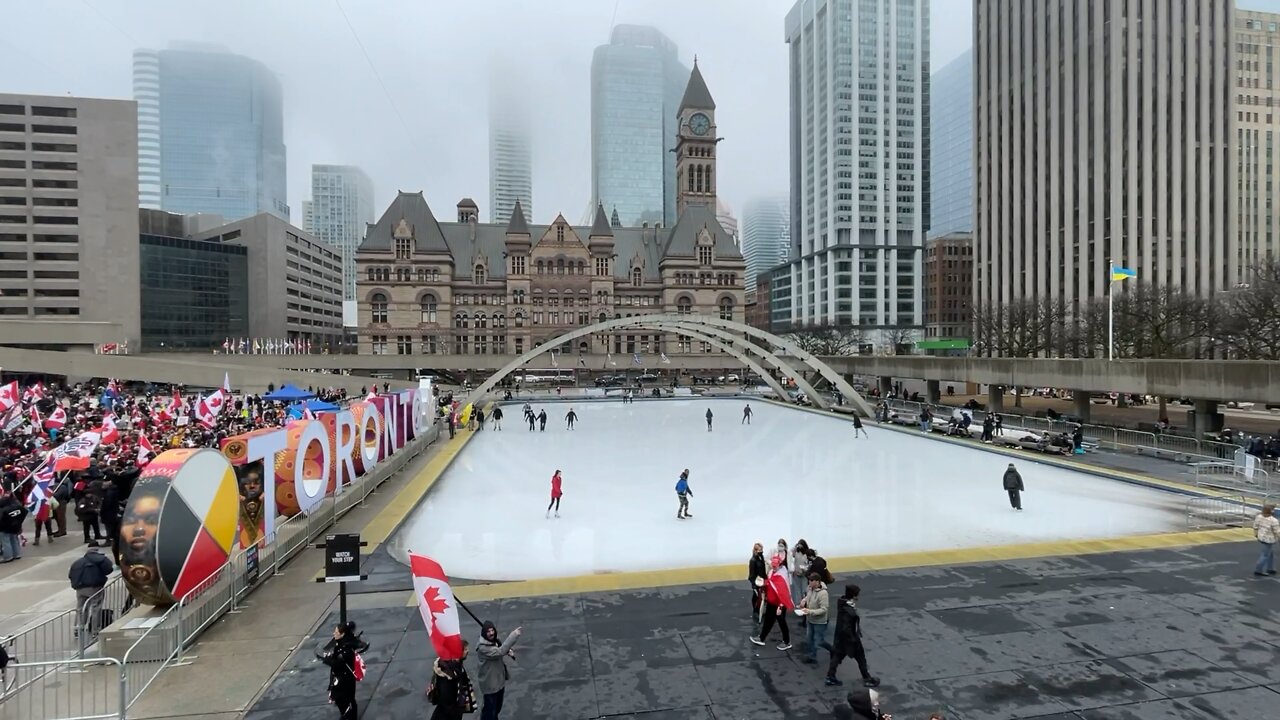 Freedom Rally At Toronto City Hall