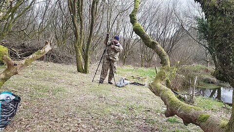 Getting the GoPro ready to film . Reddacleave campsite. Dartmoor 26th March 2023