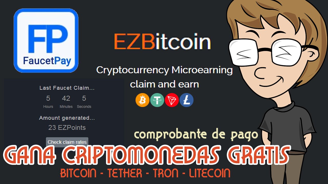 GANA CRIPTOMONEDAS TOTALMENTE GRATIS CON ESTA PLATAFORMA A FAUCETPAY - PRUEBA DE PAGO [EZBITCOIN]