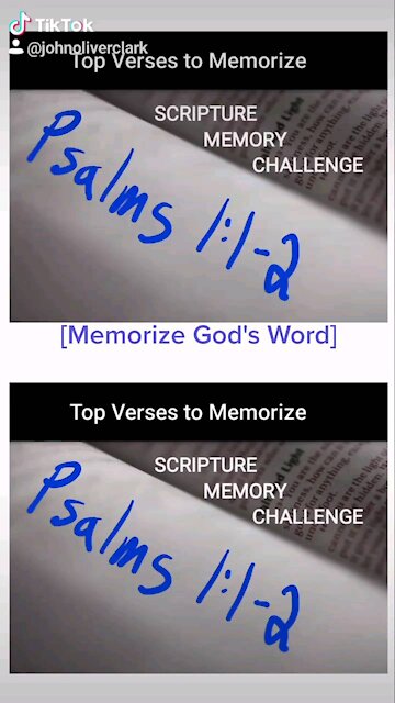 Top Verses To Memorize, Psalms 1:1-2