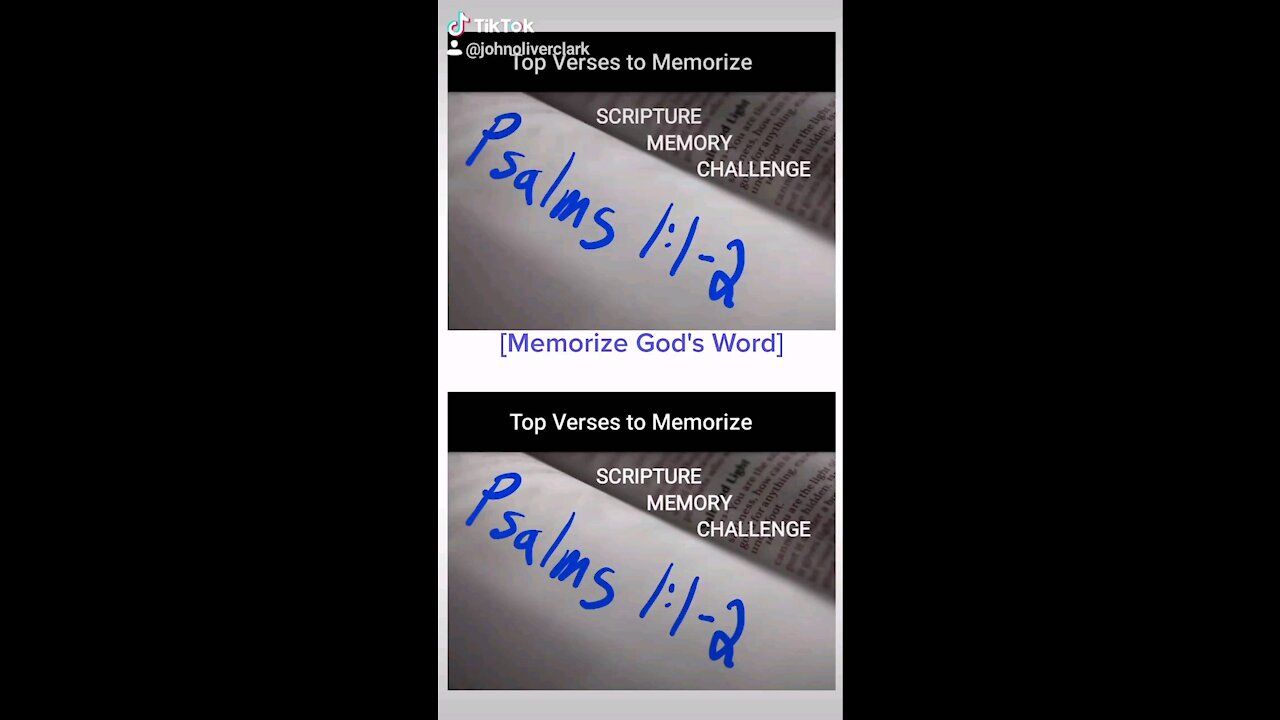Top Verses To Memorize, Psalms 1:1-2