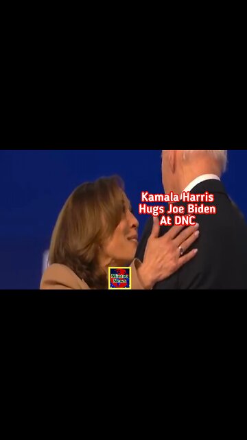 Kamala Harris hugs Joe Biden after Biden delivers DNC speech