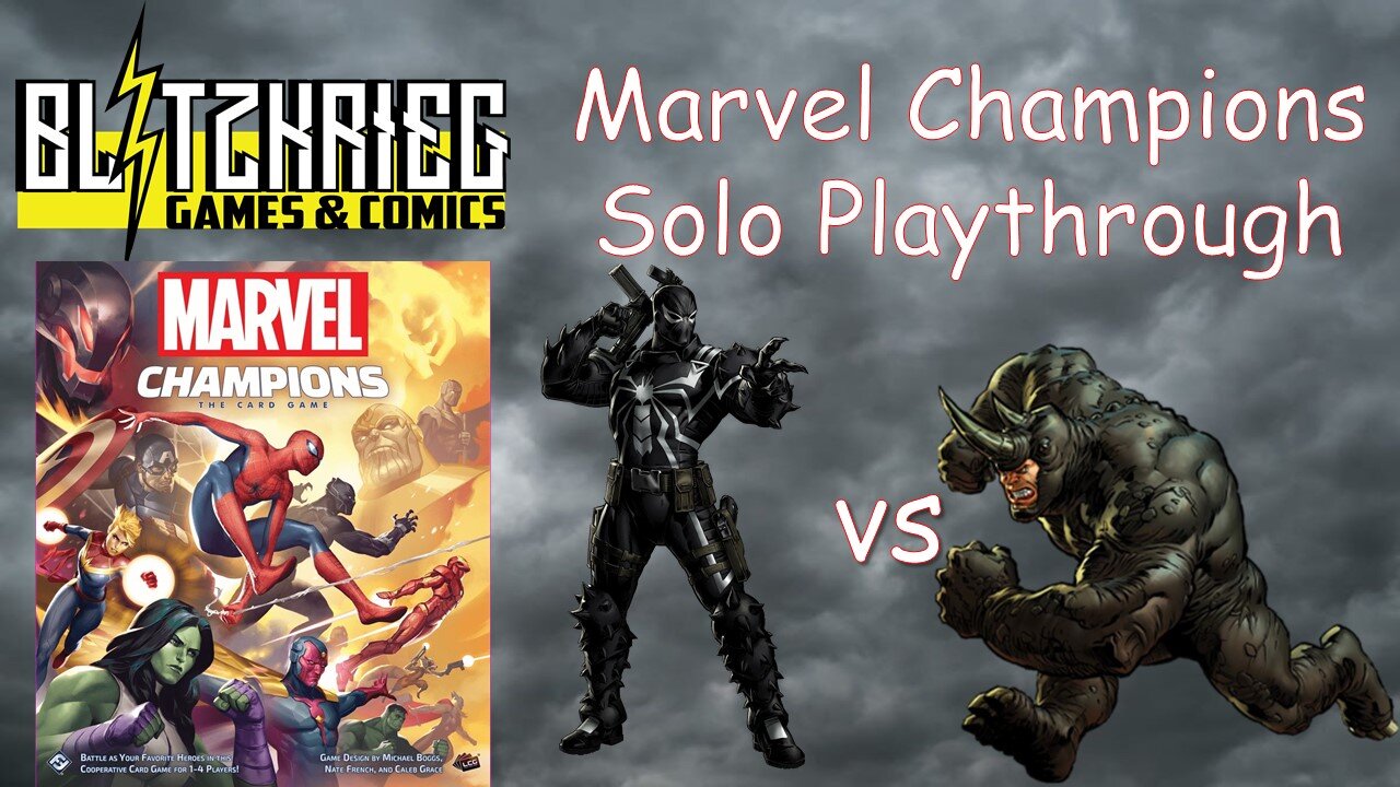 Venom vs Rhino Marvel Champions Solo Playthrough Hero Pack Unchanged Card Game