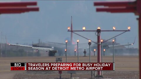 Travelers preparing for busy holiday season at Detroit Metro Airport