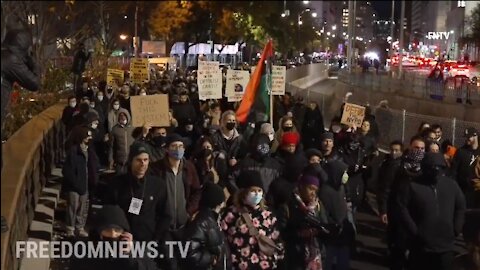BLM Protesters in NYC Against Rittenhouse Verdict