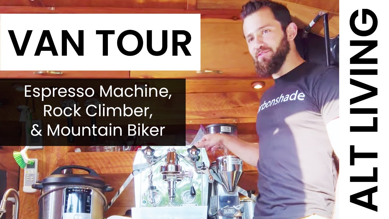 Van Life with 1800 watt Espresso Machine - (MTB + Climber) - VAN TOUR