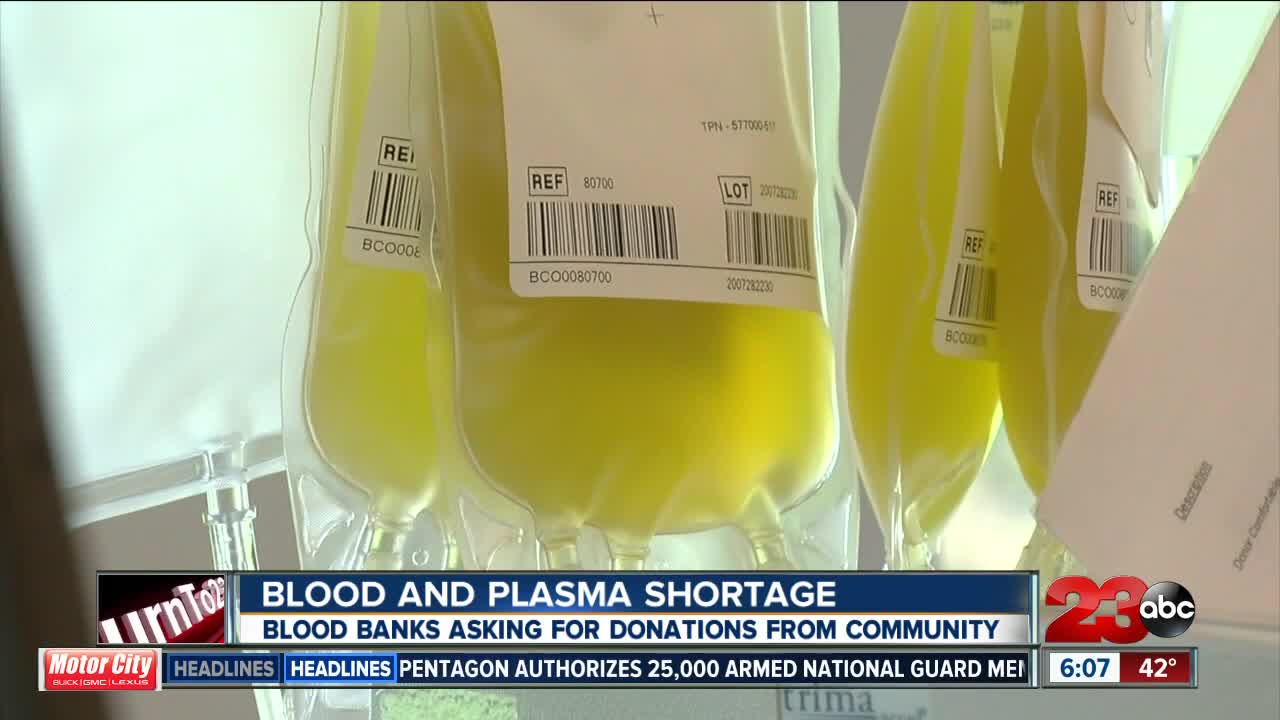 Blood banks asking for donations from community