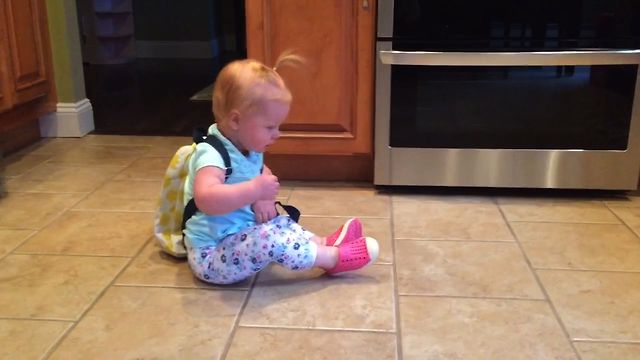 Cute Toddler Feels The Monday Struggle