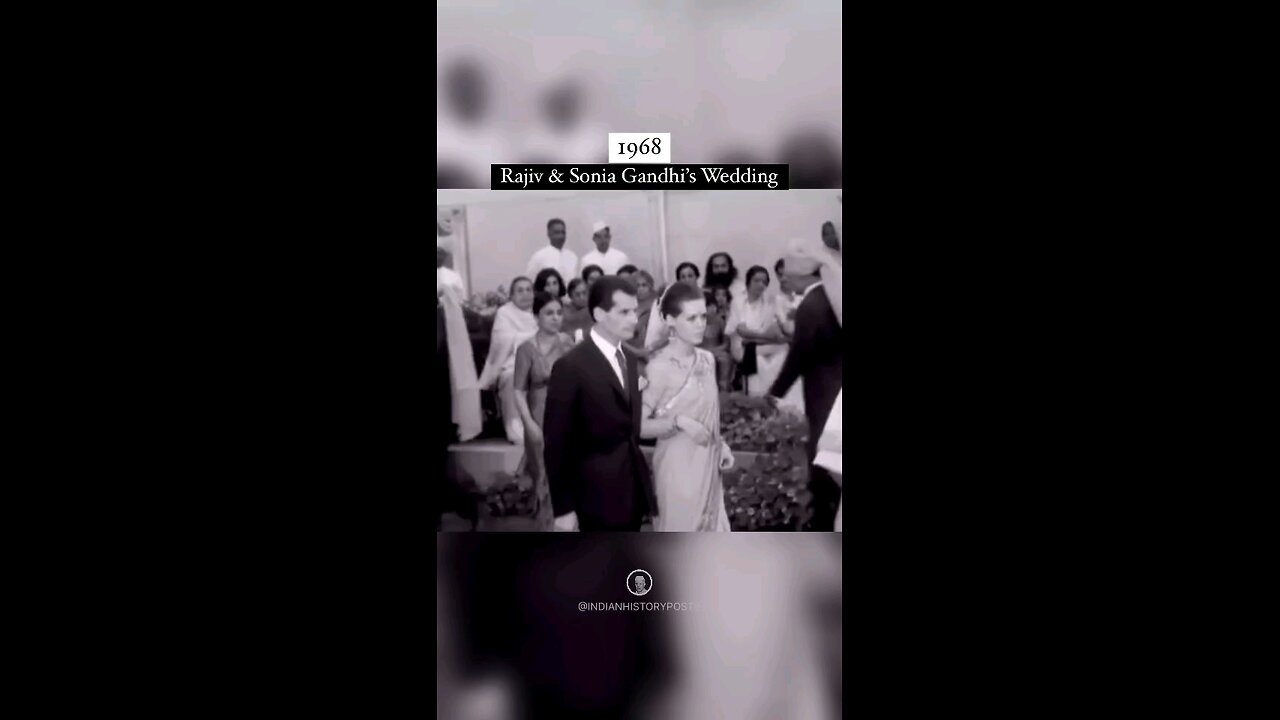 Indian old prime minister Rajeev Gandhi wedding