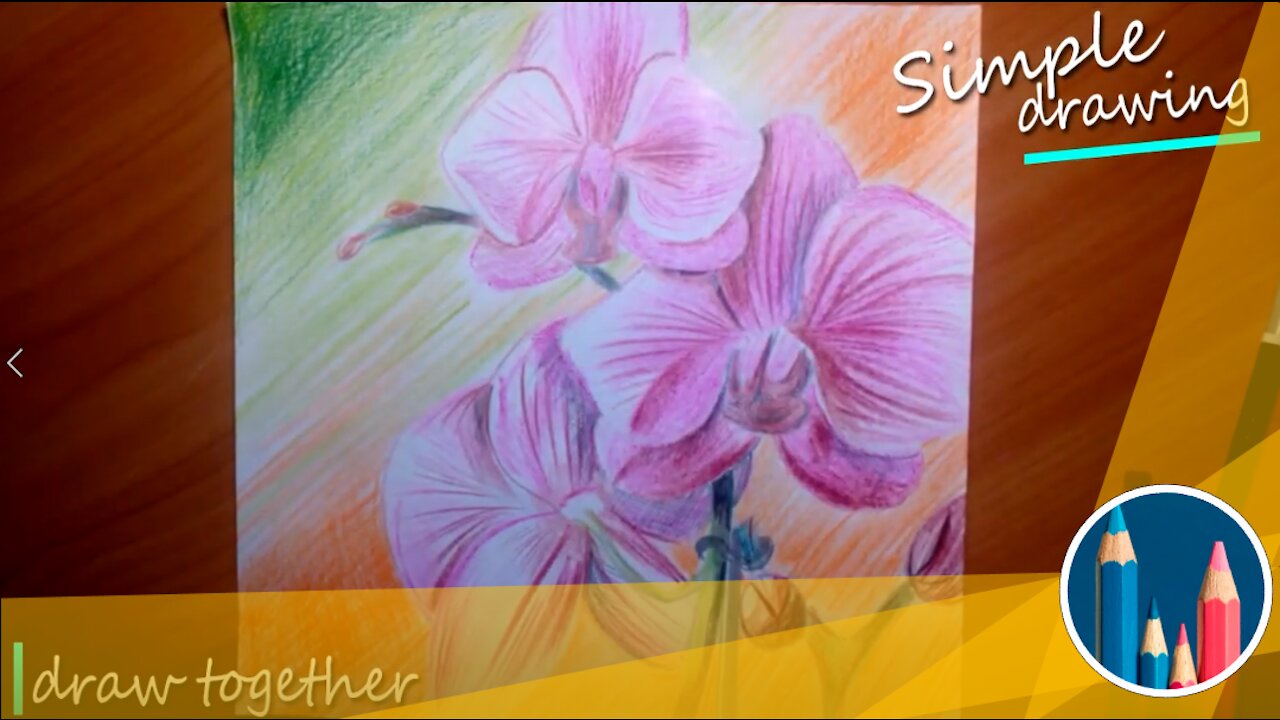 HOW TO DRAW AN ORCHID Step by Step Drawing Tutorial. Guided realistic blooming flower sketch