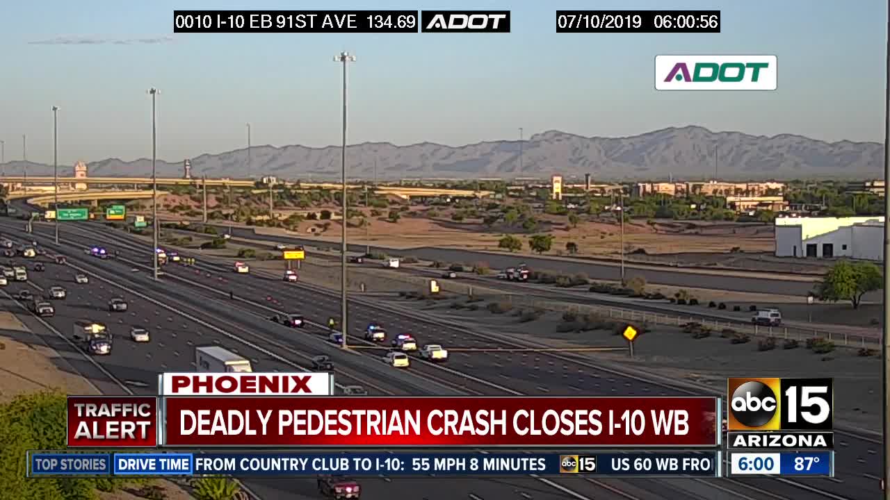 Deadly crash closes I-10 WB