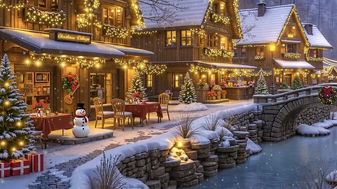 ☃️🔔🎁 Christmas Village Charm, Quaint Cafes Christmas Jazz Playlists