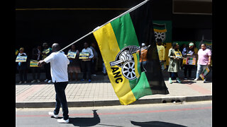 Watch: ANC employees picket outside ANC HQ over unpaid salaries