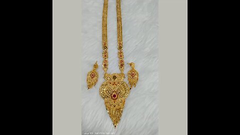 long gold necklace design#