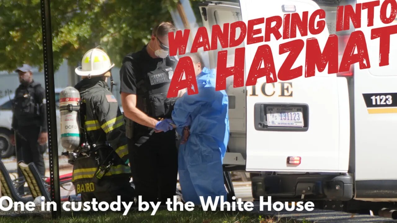 Biking around D.C. and wandering into a hazmat situation near the White House. Just a Tuesday.