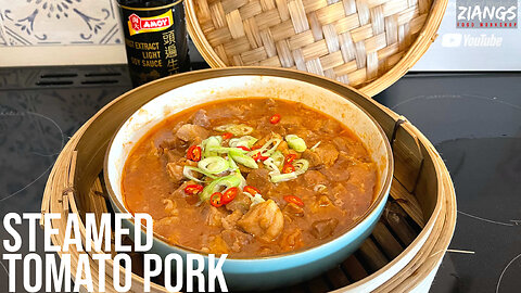 Steamed tomato pork recipe