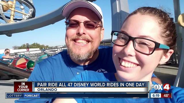 Dad and daughter ride all 47 Disney World rides