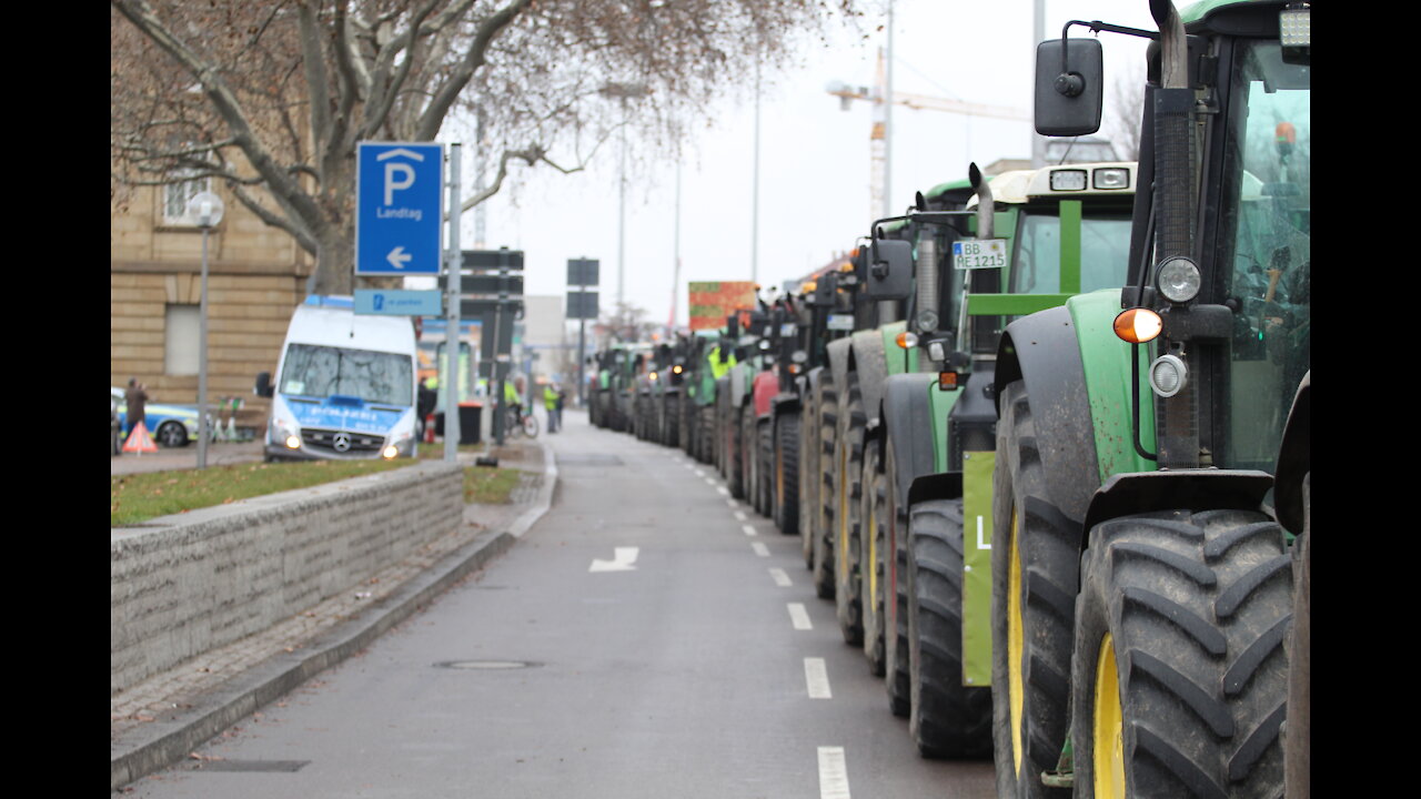 Bauern & Landwirte Demonstrieren vor dem Landtag Baden-Württemberg