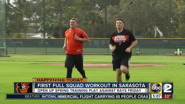 Orioles have first full workout in Sarasota