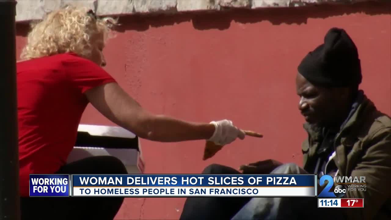 Woman Delivers Hot Slices of Pizza to Homeless