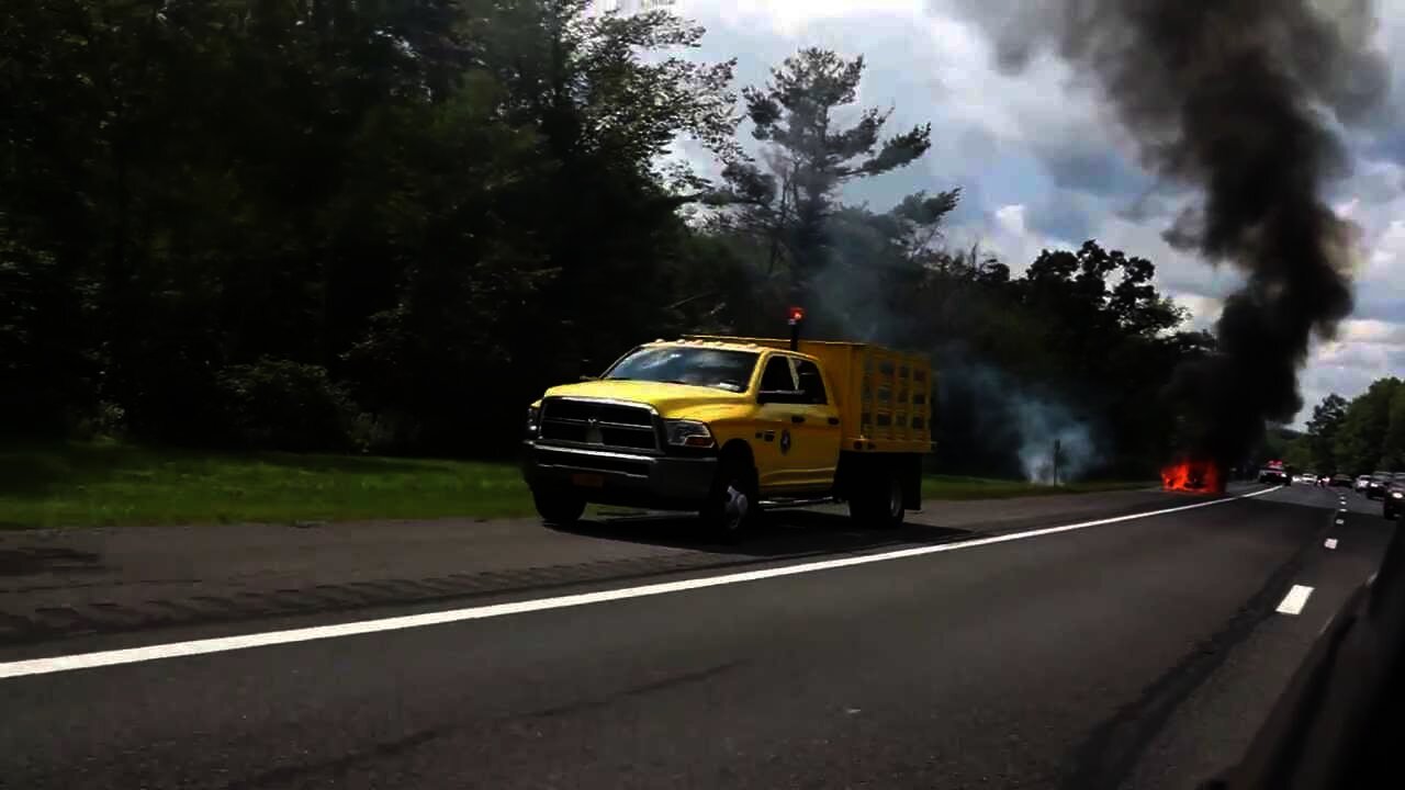 Car Fire on I-90