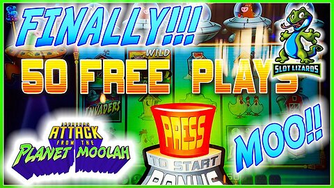 FINALLY 50 FREE GAME MADNESS! BIG WIN! Invaders Attack From The Planet Moolah Slot