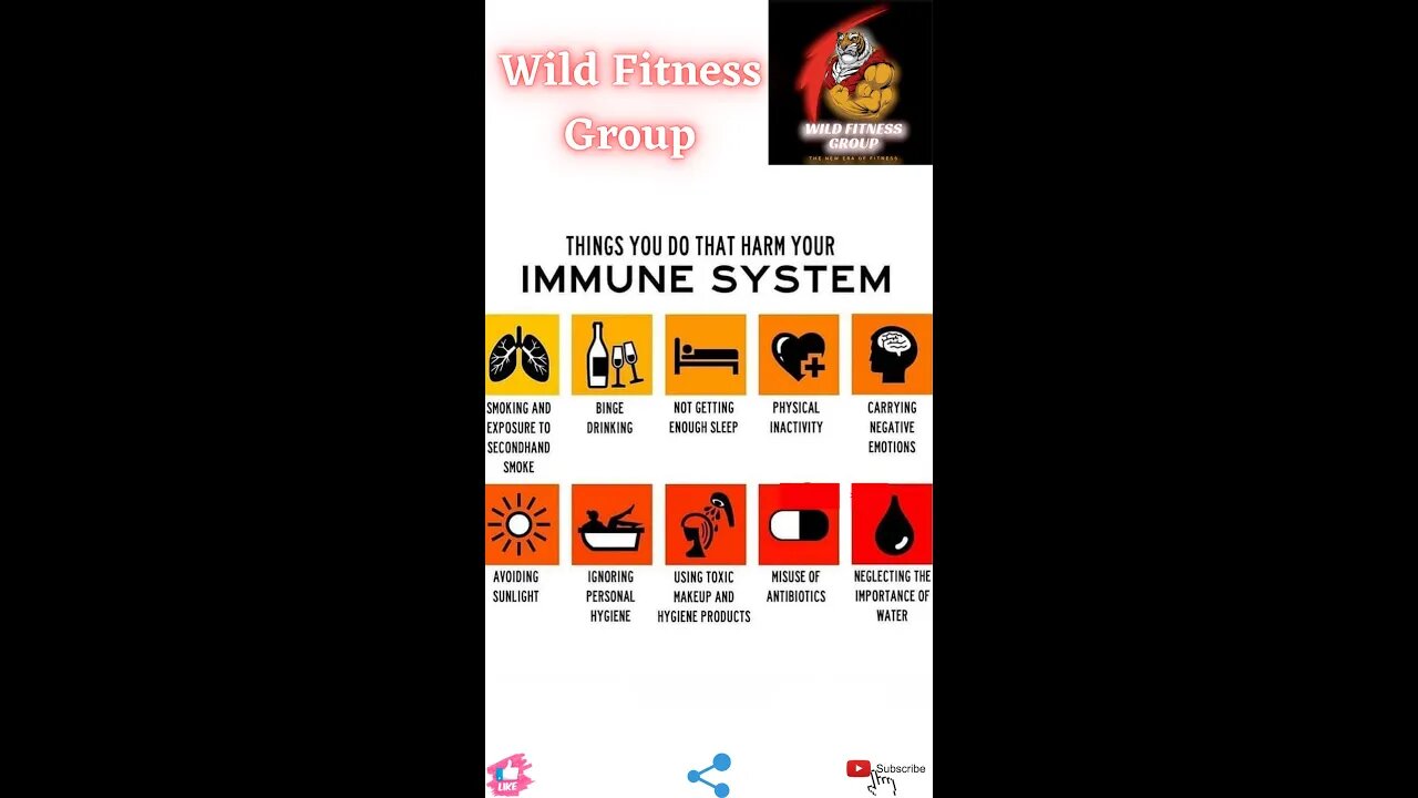 🔥Things you do that harm your immune system🔥#fitness🔥#wildfitnessgroup🔥#shorts🔥