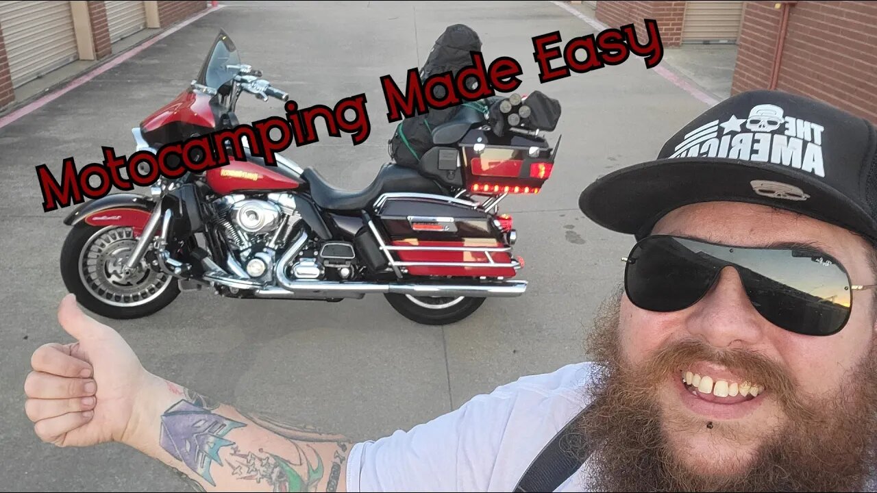 This is Moto camping made easy- all packed up and ready for Forgotten Angles