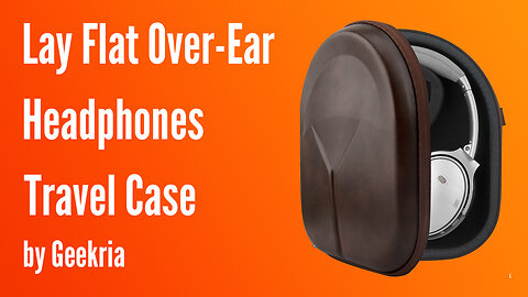 Lay Flat Over-Ear Headphones Travel Case, Hard Shell Headset Carrying Case | Geekria