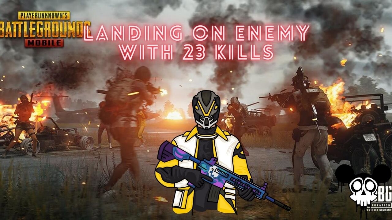 23 KILLS WHILE I LANDED ON THE ENEMY. PUBG MOBILE