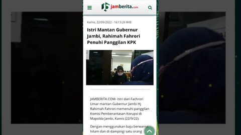 Isteri Mantan Gubernur Jambi Diperiksa #KPK