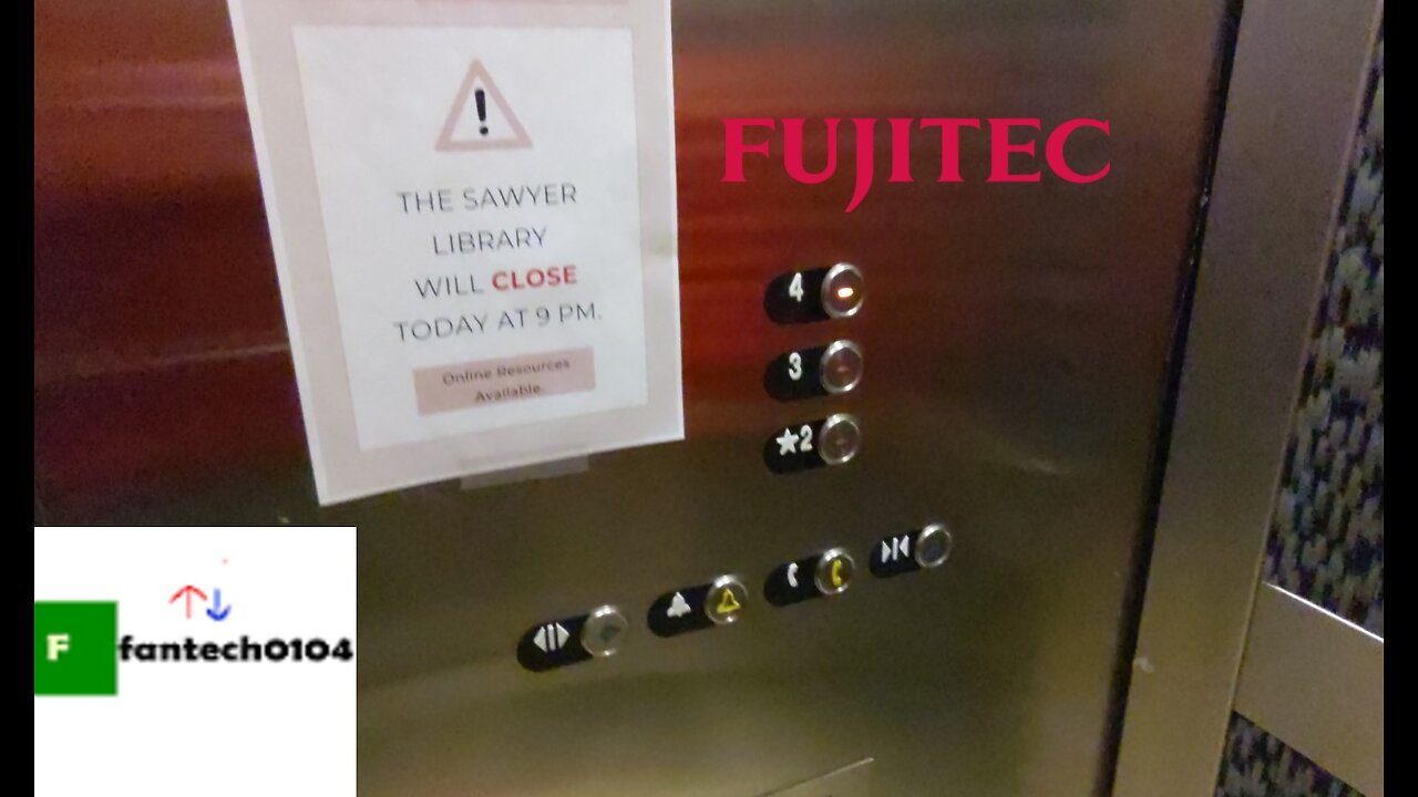 Rare Fujitec Traction Elevator @ Sawyer Library - Suffolk University - Boston, Massachusetts