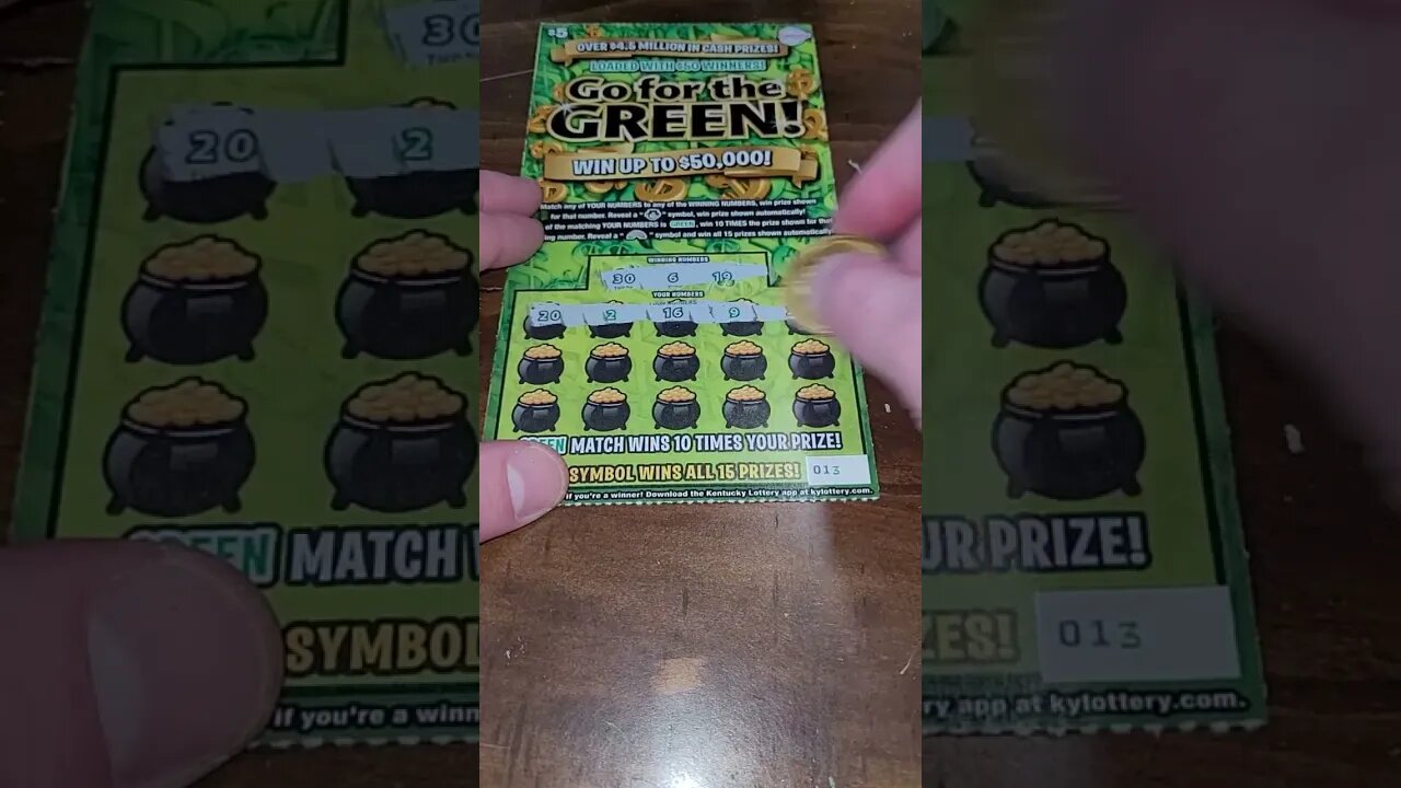 Go For The Green Scratch Off Lottery Tickets!