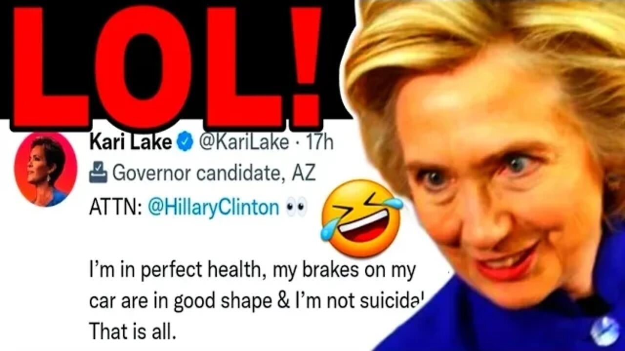 KARI LAKE HILARIOUSLY MOCKS HILLARY CLINTON