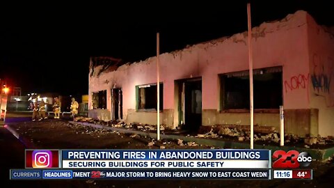 Preventing fires in abandoned buildings