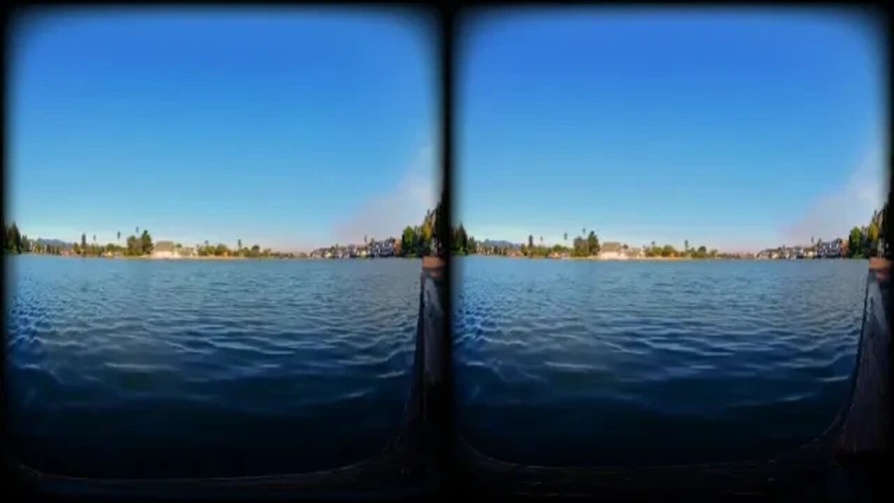 VR @ 180° @ Calm @ Lake @ Waves @ and @ Sounds @ to @ Relax @ 4K 25 Minutes