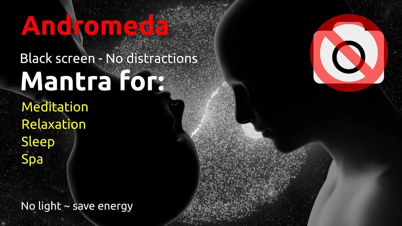Mantra OM for Meditation ~ With black screen for no distractions 🖤 ⬛️ 🔊