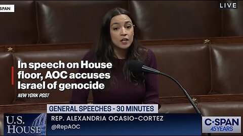 Open Your Eyes: Alexandria Ocasio-Cortez accused Israel of “genocide” before Congress