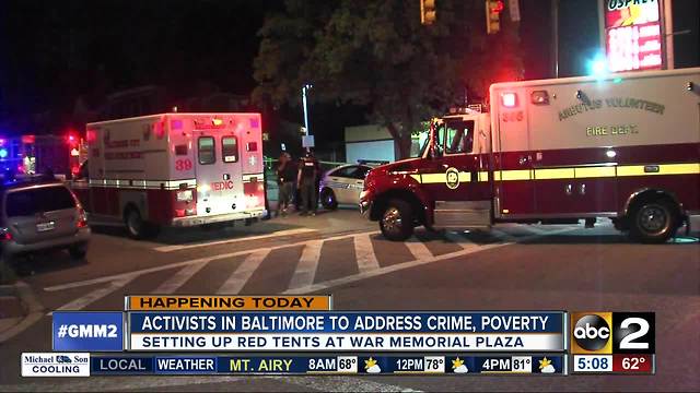 Protest on Baltimore crime and poverty