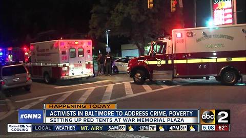 Protest on Baltimore crime and poverty