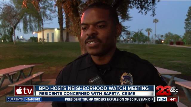 Bakersfield Police host neighborhood watch meeting in east Bakersfield