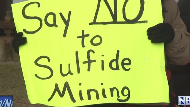 Mine protest