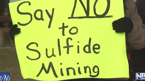 Mine protest