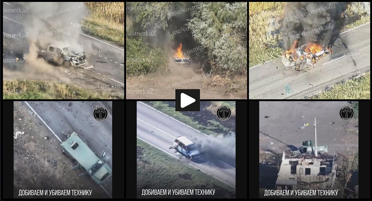 Kursk region: Russian FPV drones hunting Ukrainian vehicles