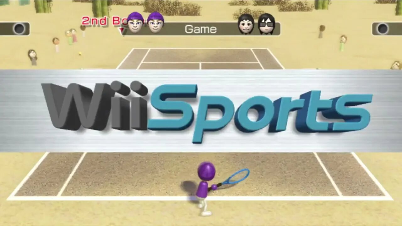 Wii Sports: Storm City - 1v1 Tennis Play Gameplay