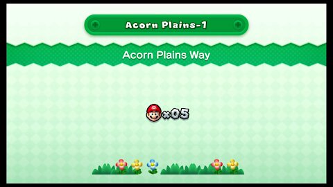 New Super Mario U Deluxe - Acorn Plains-1 Acorn Plains Way (All Star Coins)