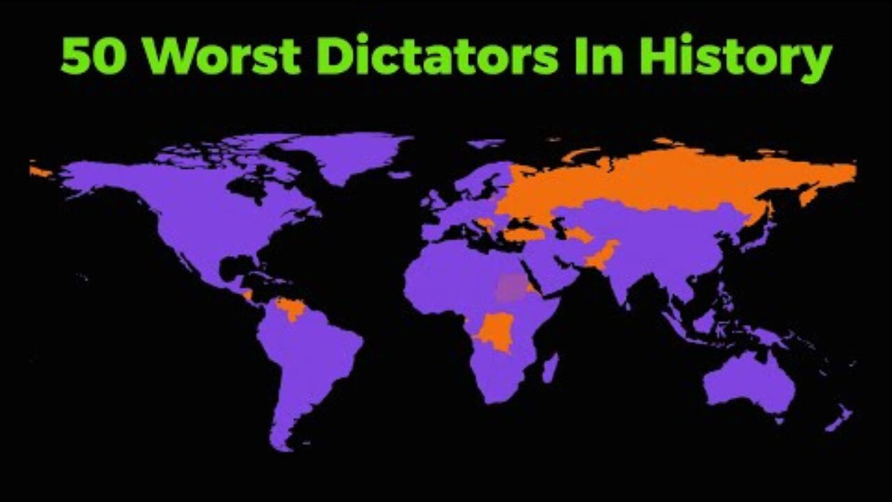 Map: 50 Worst Dictators in History