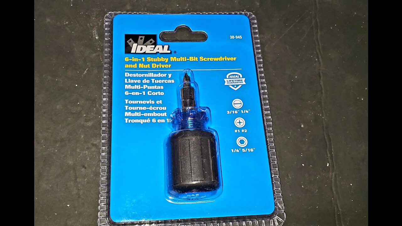 IDEAL INDUSTRIES STUBBY 6 IN 1 MULTI BIT SCREWDRIVER REVIEW