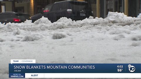 Snow blankets San Diego Mountain Communities