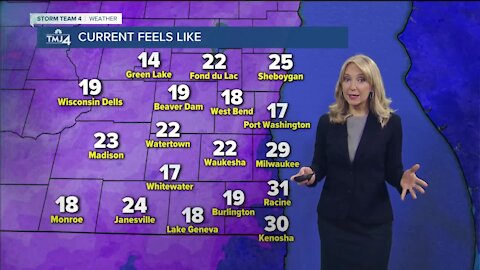 Chill is in the air with wind gusts up to 45 mph Sunday